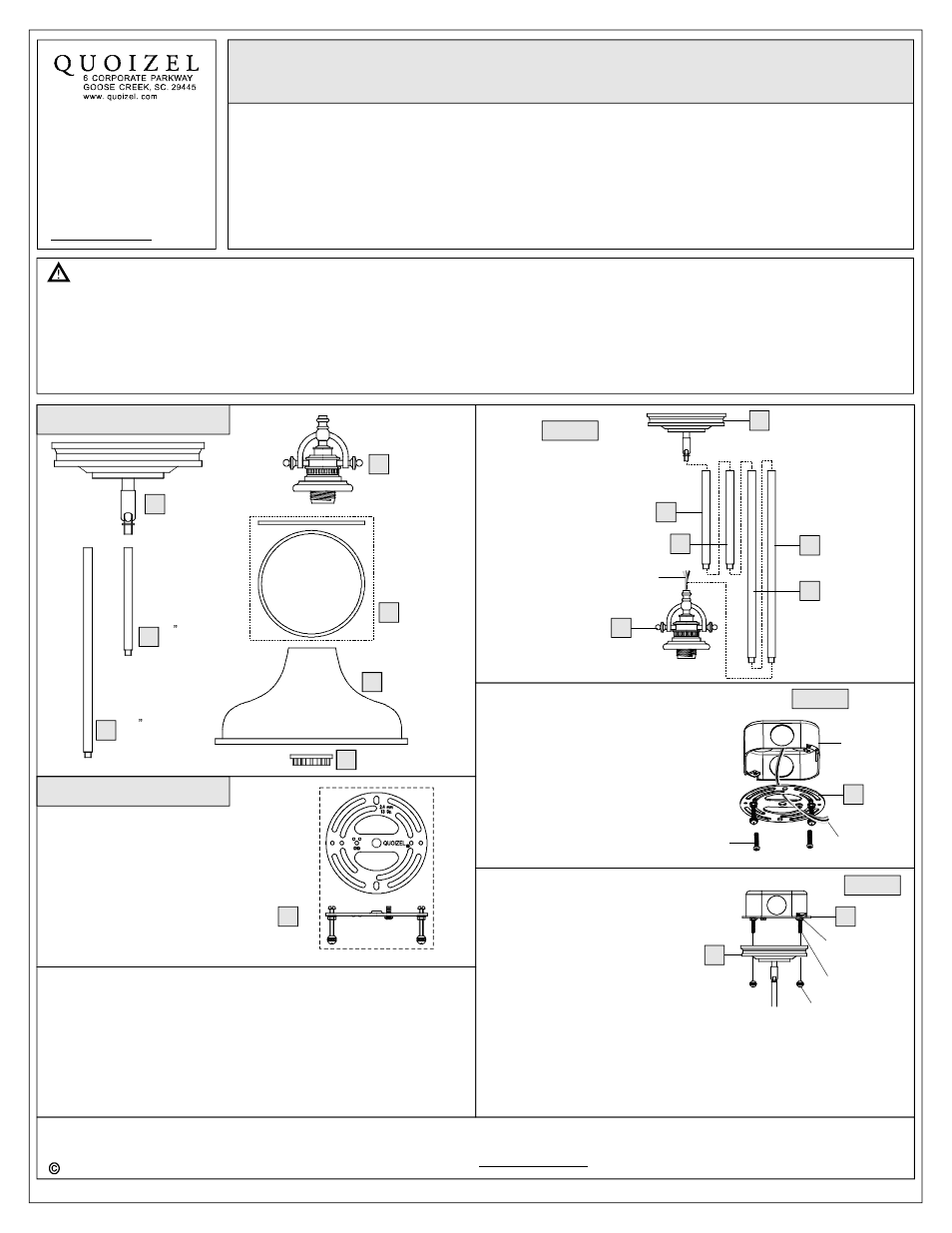 Quoizel GRT2814BN Grant User Manual | 2 pages