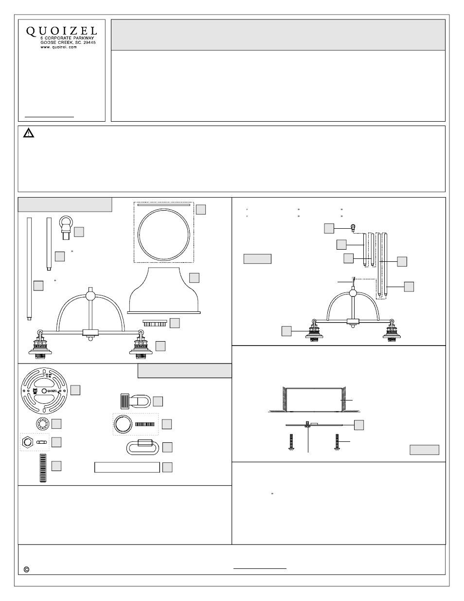 Quoizel GRT5103IS Grant User Manual | 3 pages