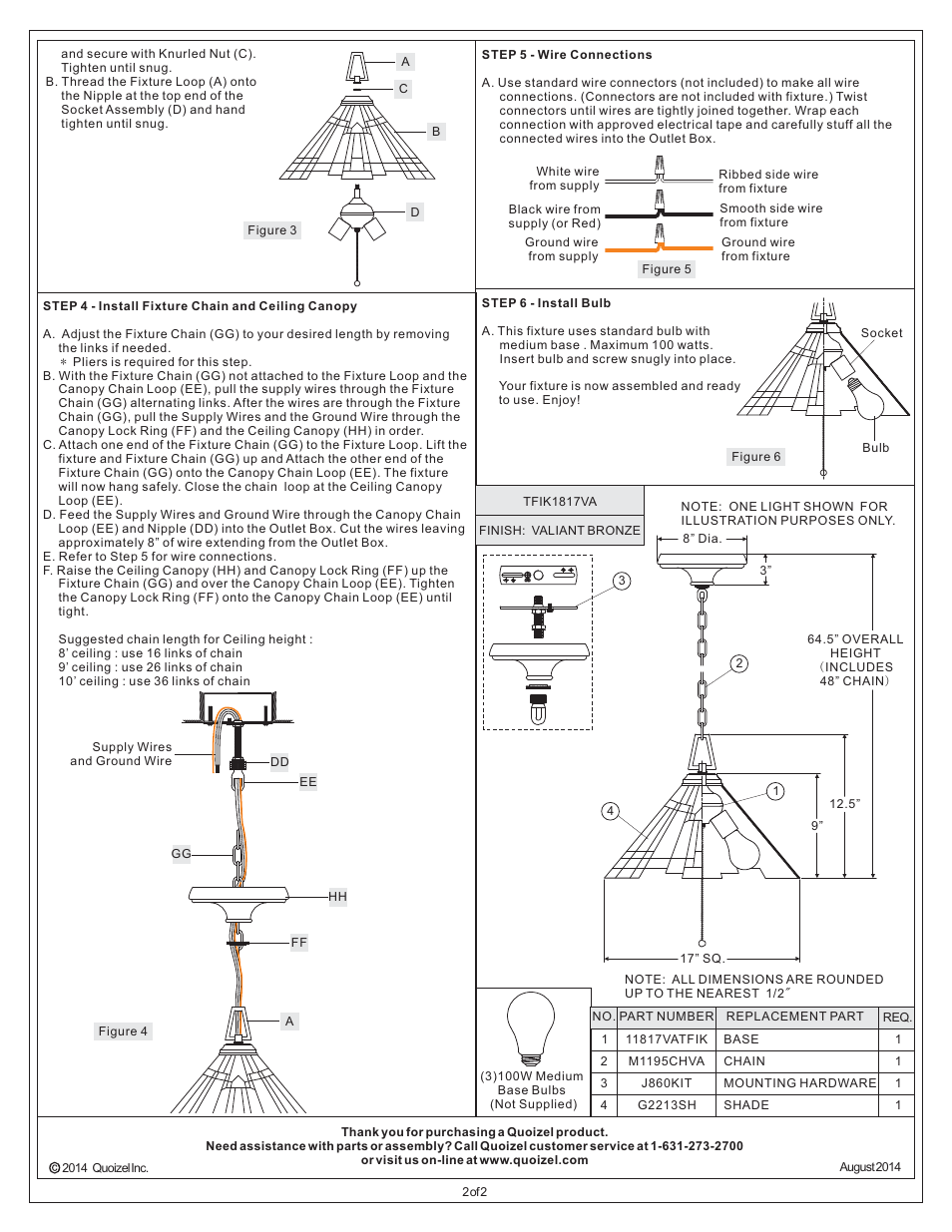 Quoizel TFIK1817VA Inglenook User Manual | Page 2 / 2