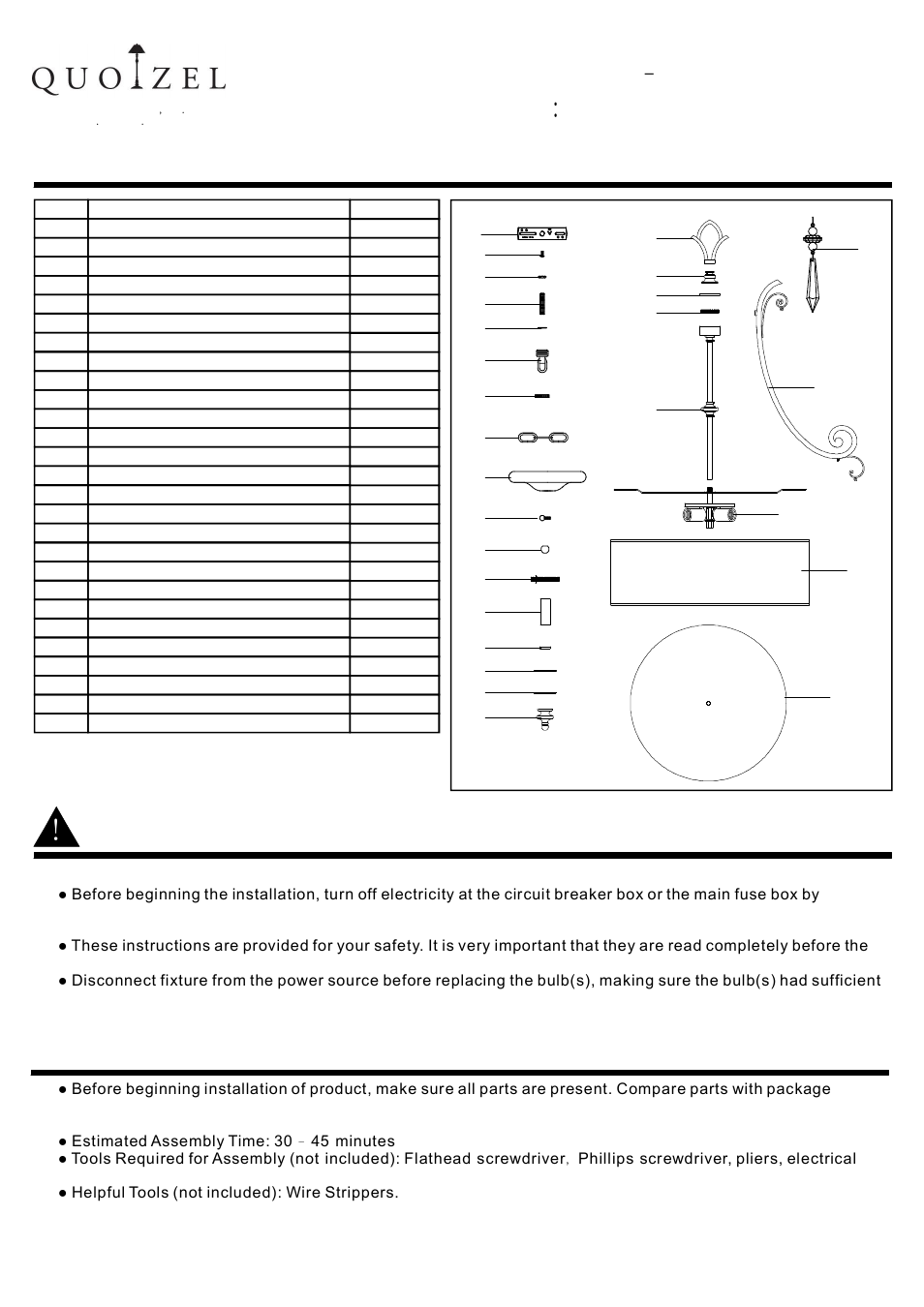 Quoizel KD2824MM Kendra User Manual | 5 pages