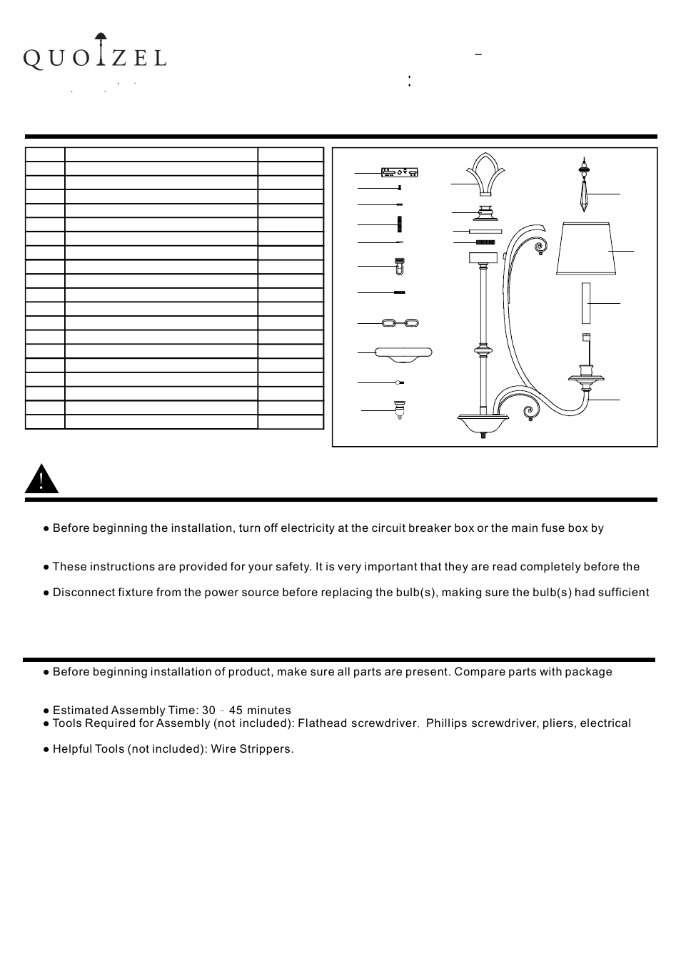 Quoizel KD5005MM Kendra User Manual | 5 pages