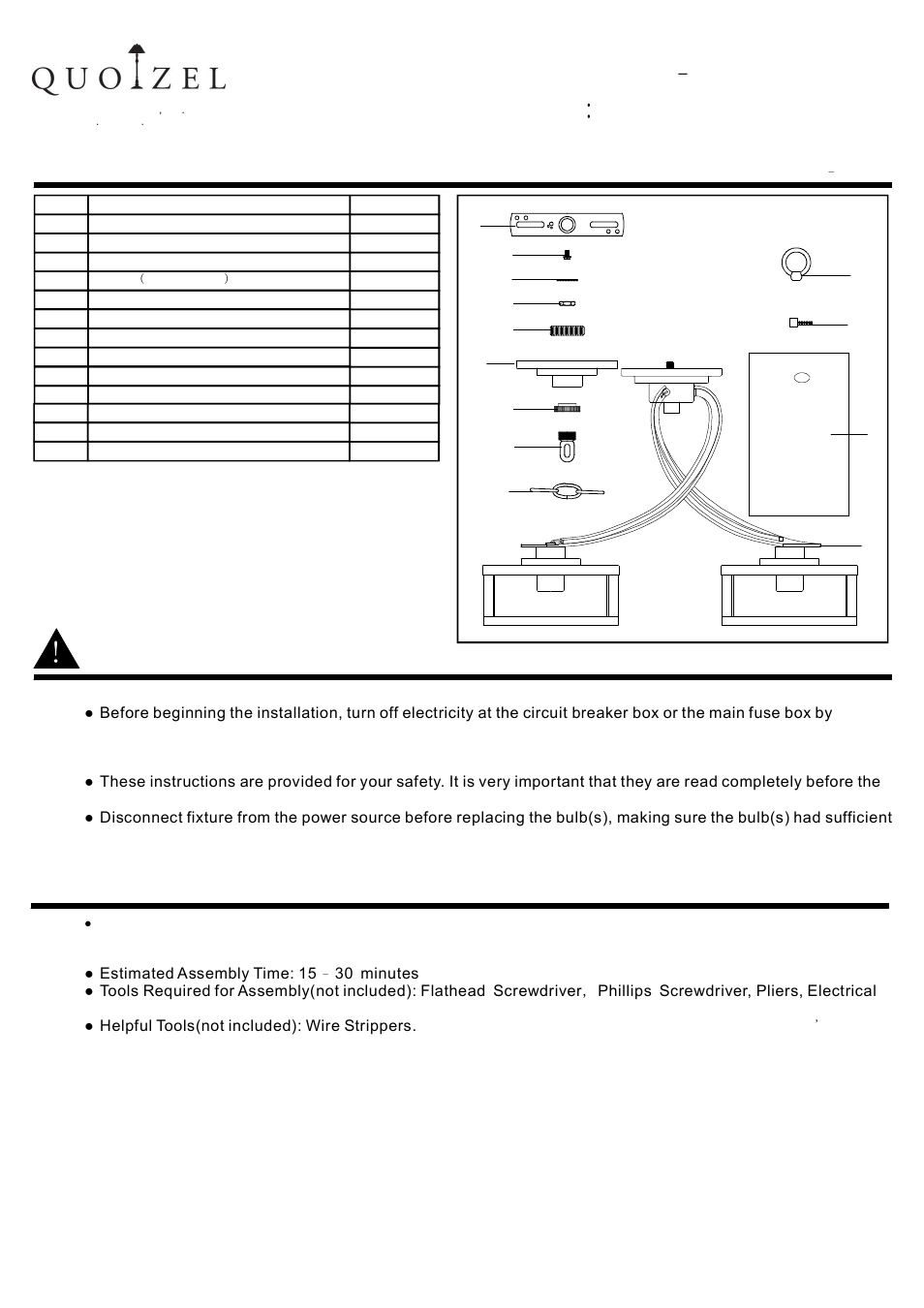 Quoizel KY5103IB Kyle User Manual | 3 pages