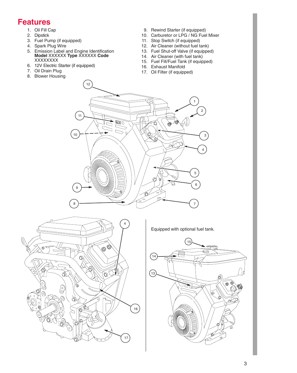 Features | Briggs & Stratton 290000 User Manual | Page 3 / 20