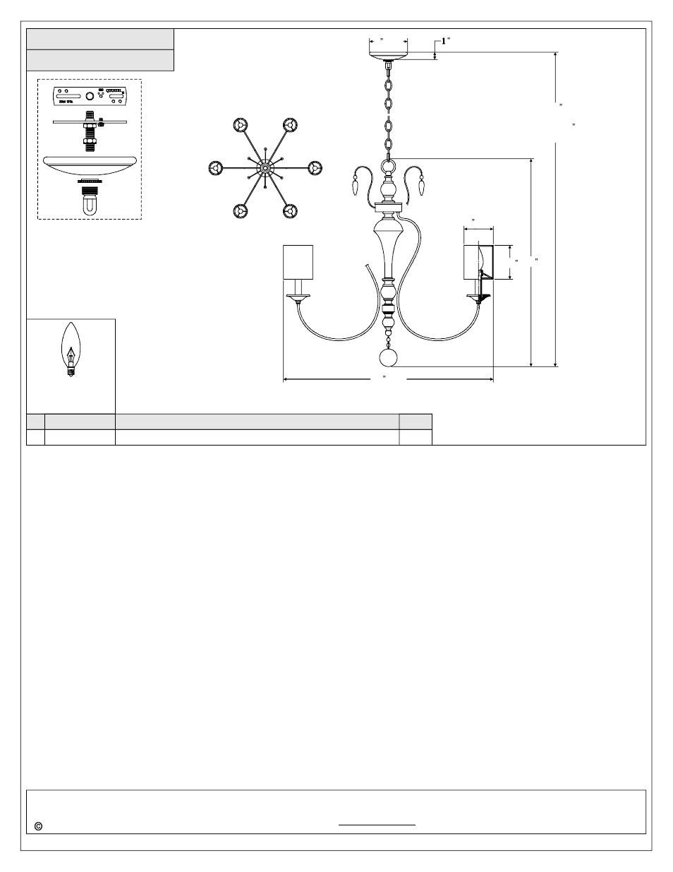 Quoizel LNA5006K Lena User Manual | Page 3 / 3