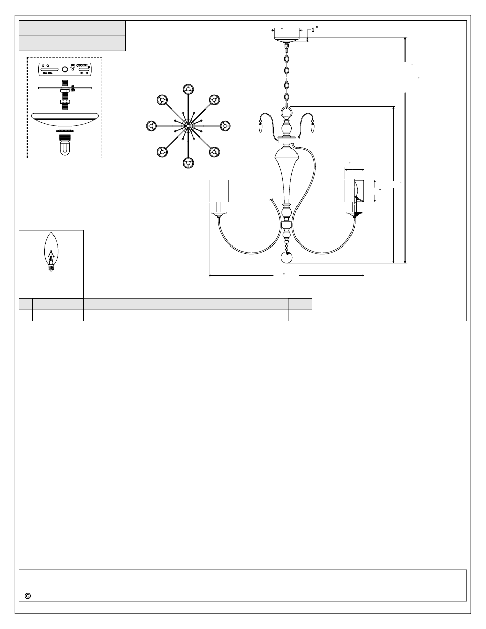 Quoizel LNA5008K Lena User Manual | Page 3 / 3