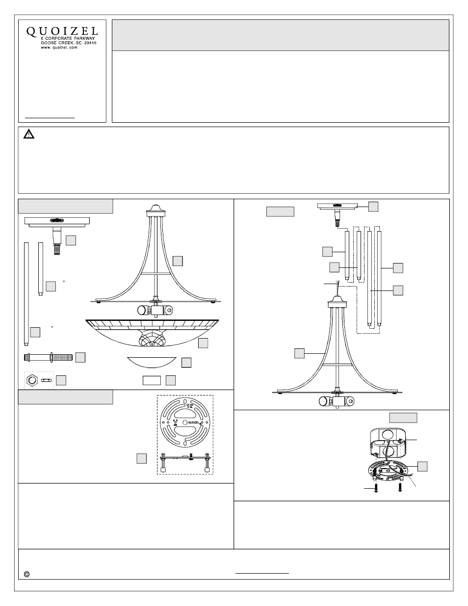 Quoizel TFMT2824IB Marietta User Manual | 3 pages