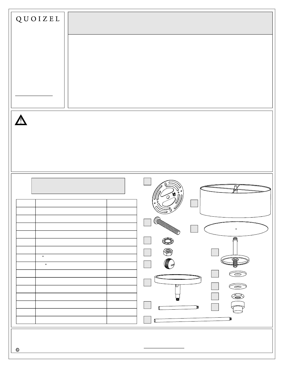 Quoizel CKMO2820BN Metro User Manual | 6 pages