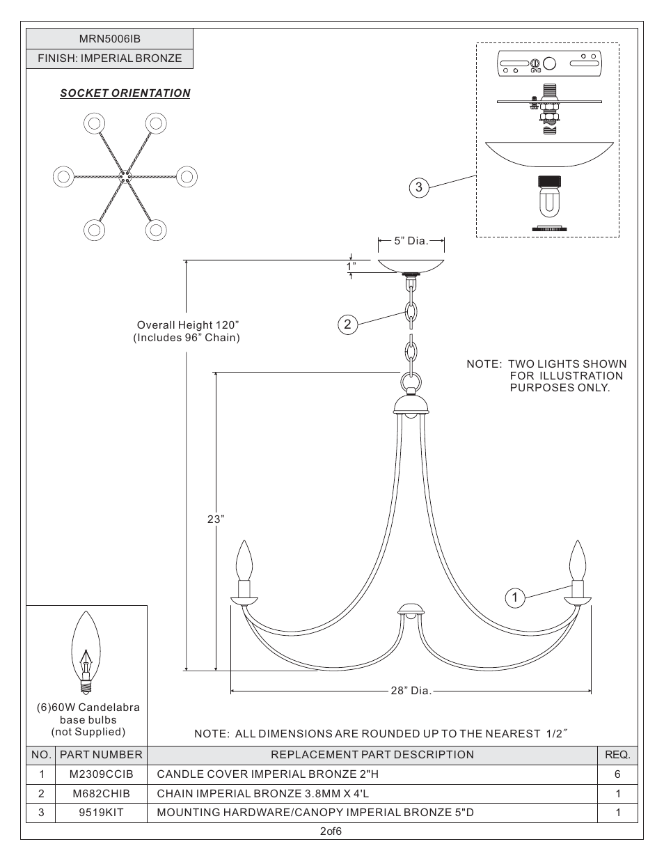 Quoizel MRN5006IB Mirren User Manual | Page 2 / 6