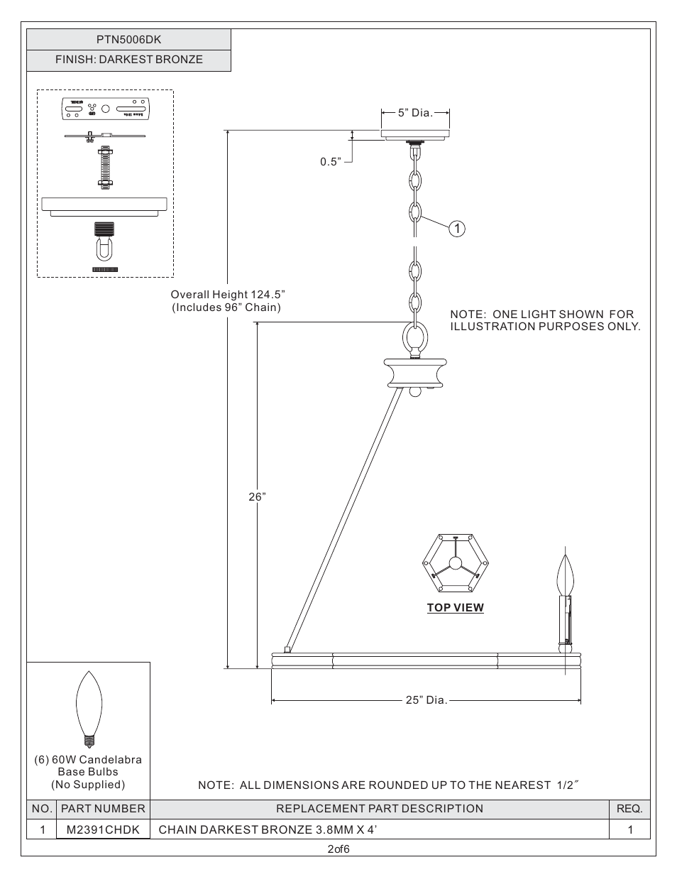 Quoizel PTN5006DK Plantation User Manual | Page 2 / 6