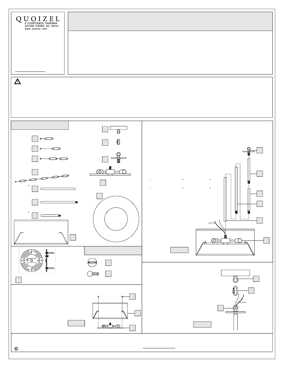 Quoizel PCCS2816C Platinum Collection Cascade User Manual | 3 pages