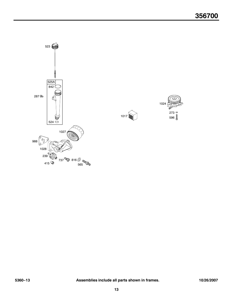 Briggs & Stratton 356700 User Manual | Page 13 / 18