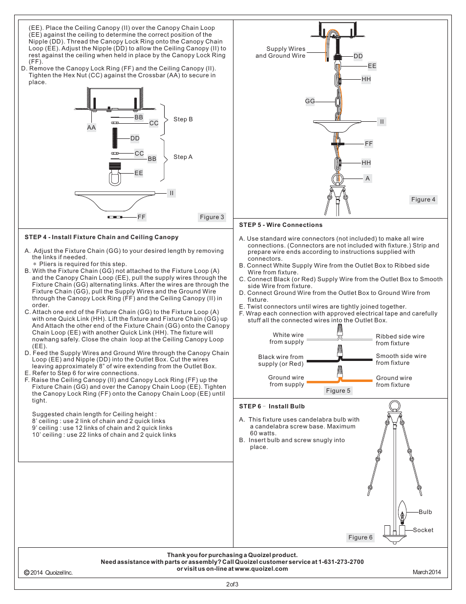 Quoizel QF1781BN Quoizel Fixture User Manual | Page 2 / 3