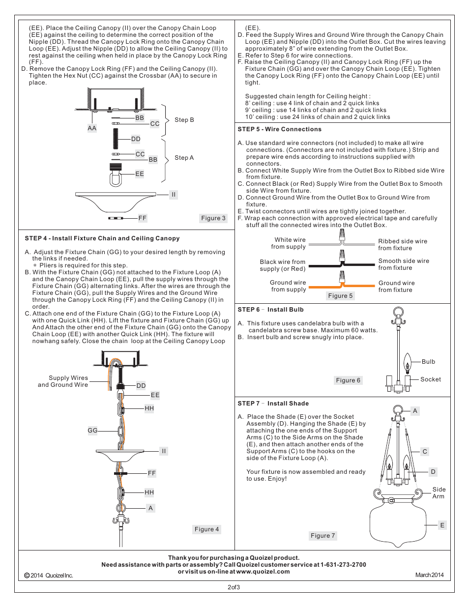 Quoizel QF1782BN Quoizel Fixture User Manual | Page 2 / 3