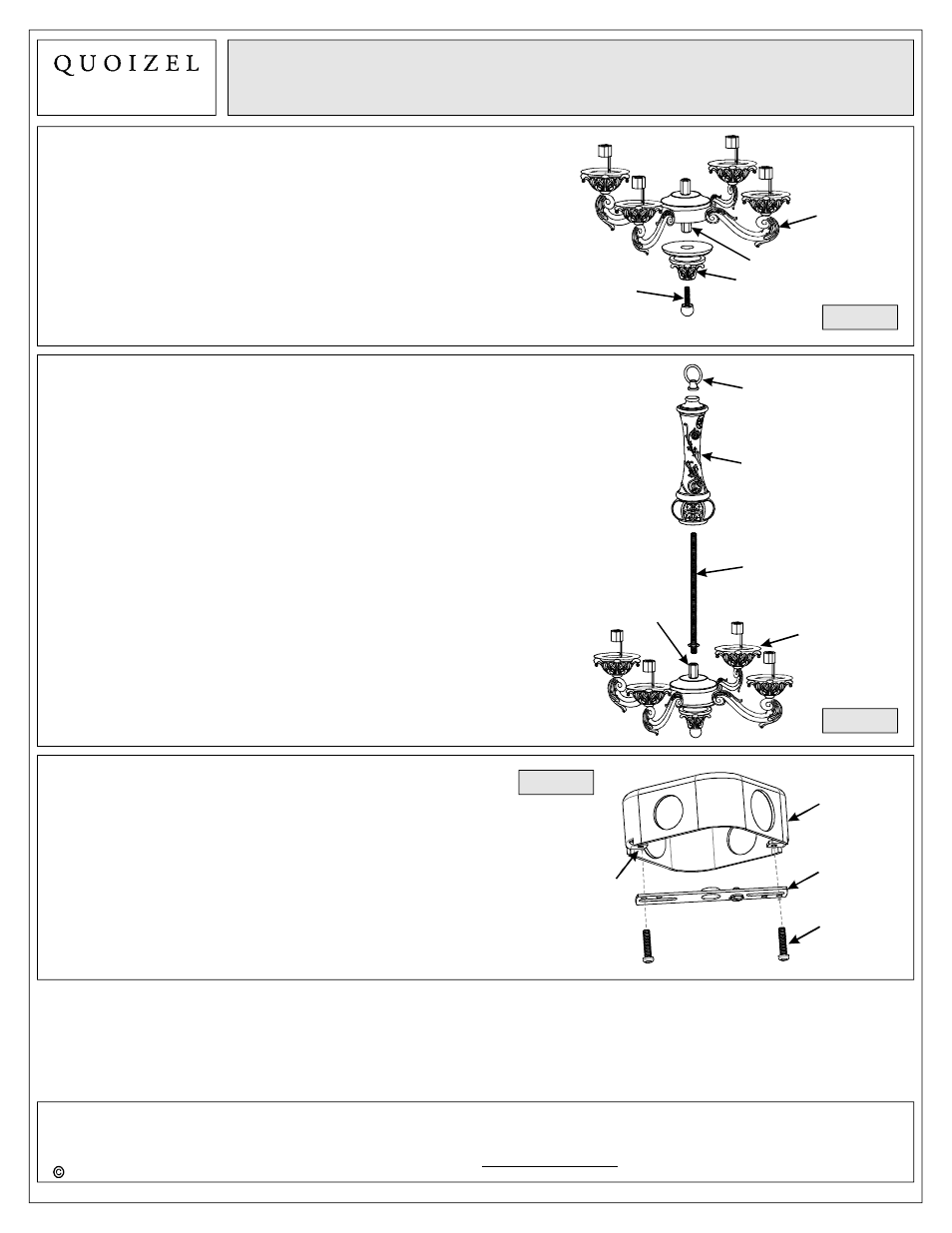 Quoizel QMC1681AY Quoizel Mini Chandelier User Manual | Page 3 / 7