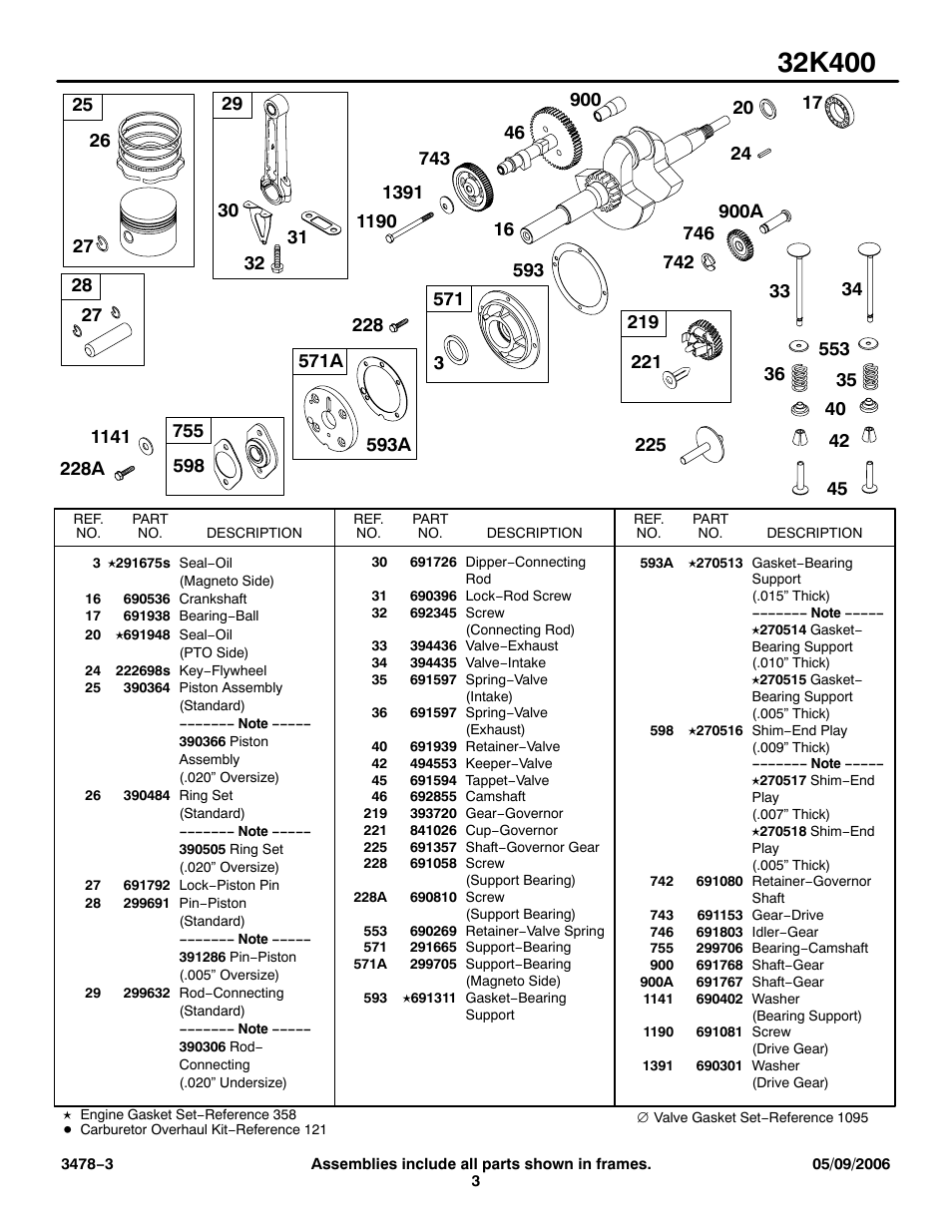 Briggs & Stratton 32K400 User Manual | Page 3 / 11