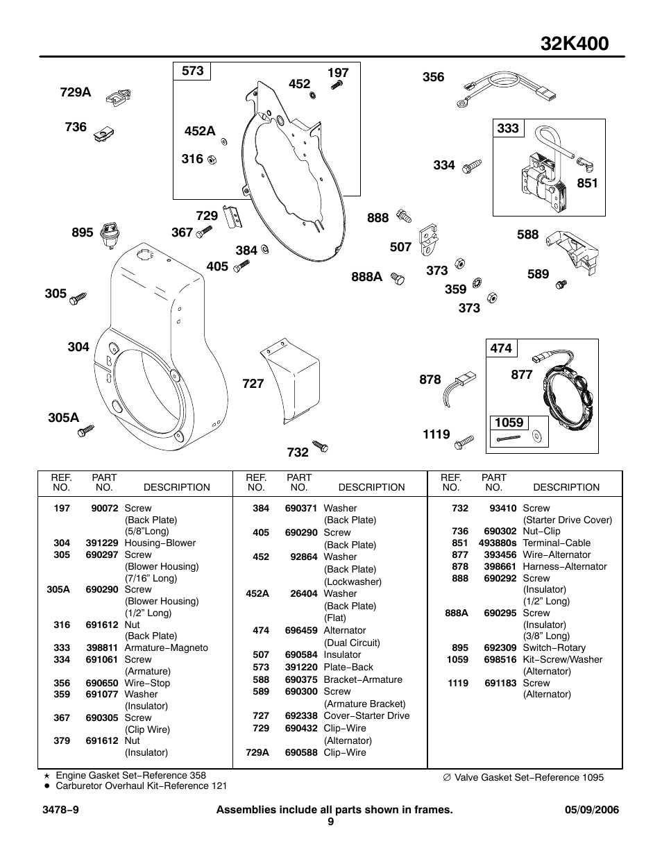 Briggs & Stratton 32K400 User Manual | Page 9 / 11