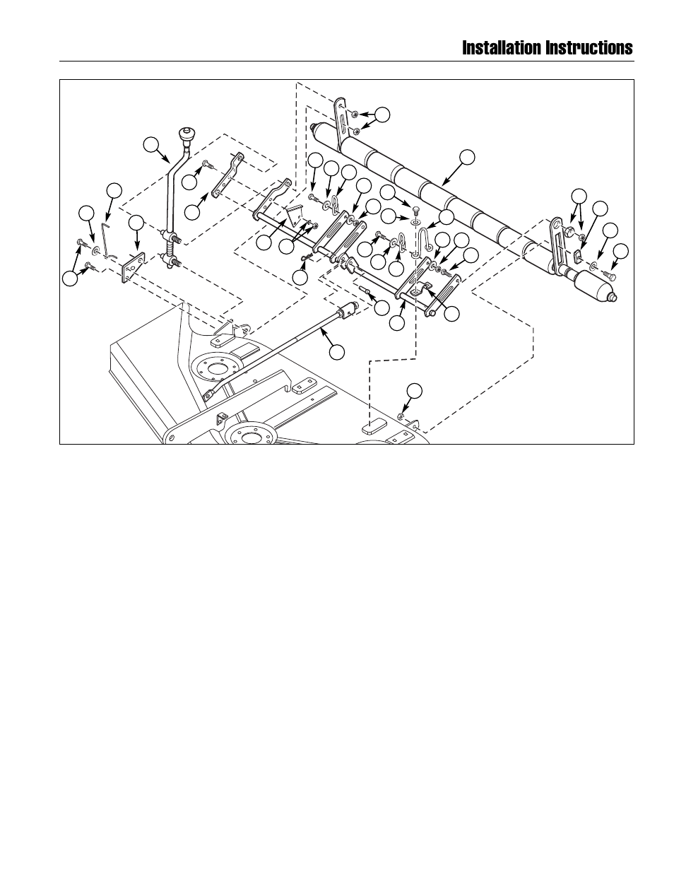Installation instructions, Roller bar mower kit, Installation 44” rollers | Briggs & Stratton 1687077 User Manual | Page 3 / 6