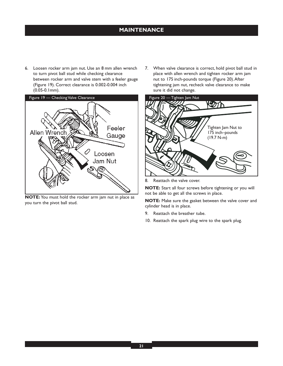 Briggs & Stratton 030254 User Manual | Page 21 / 84