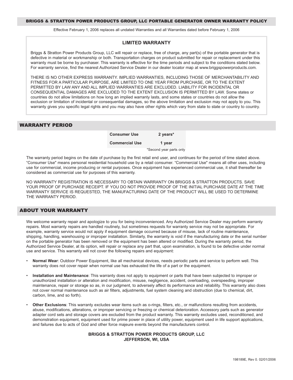 Briggs & Stratton 030254 User Manual | Page 29 / 84