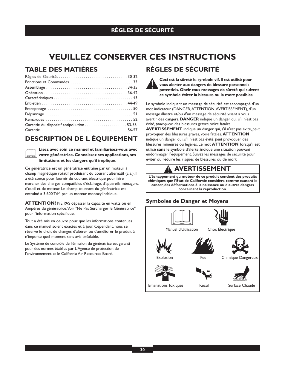 Briggs & Stratton 030254 User Manual | Page 30 / 84