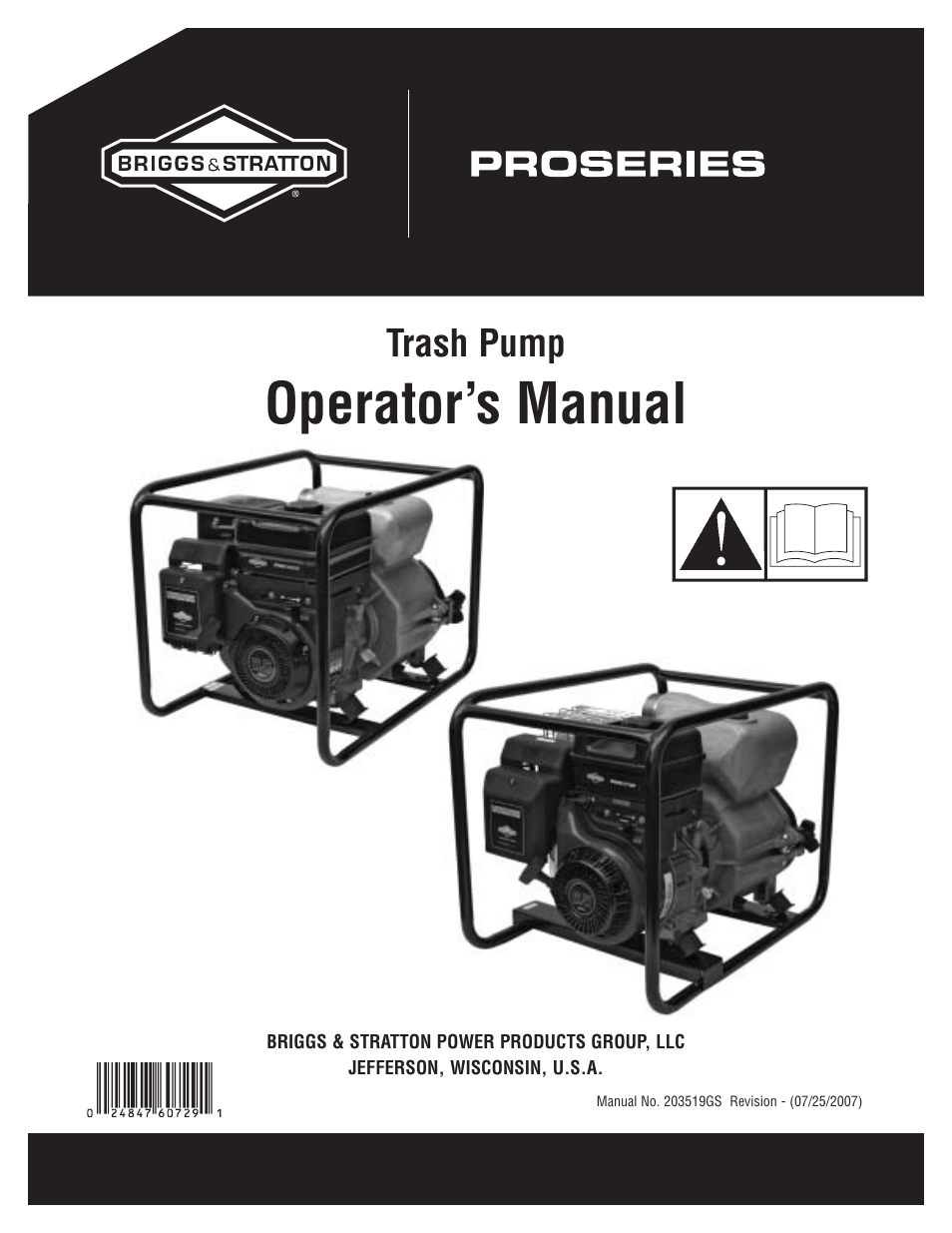 Briggs & Stratton 073017 User Manual | 72 pages