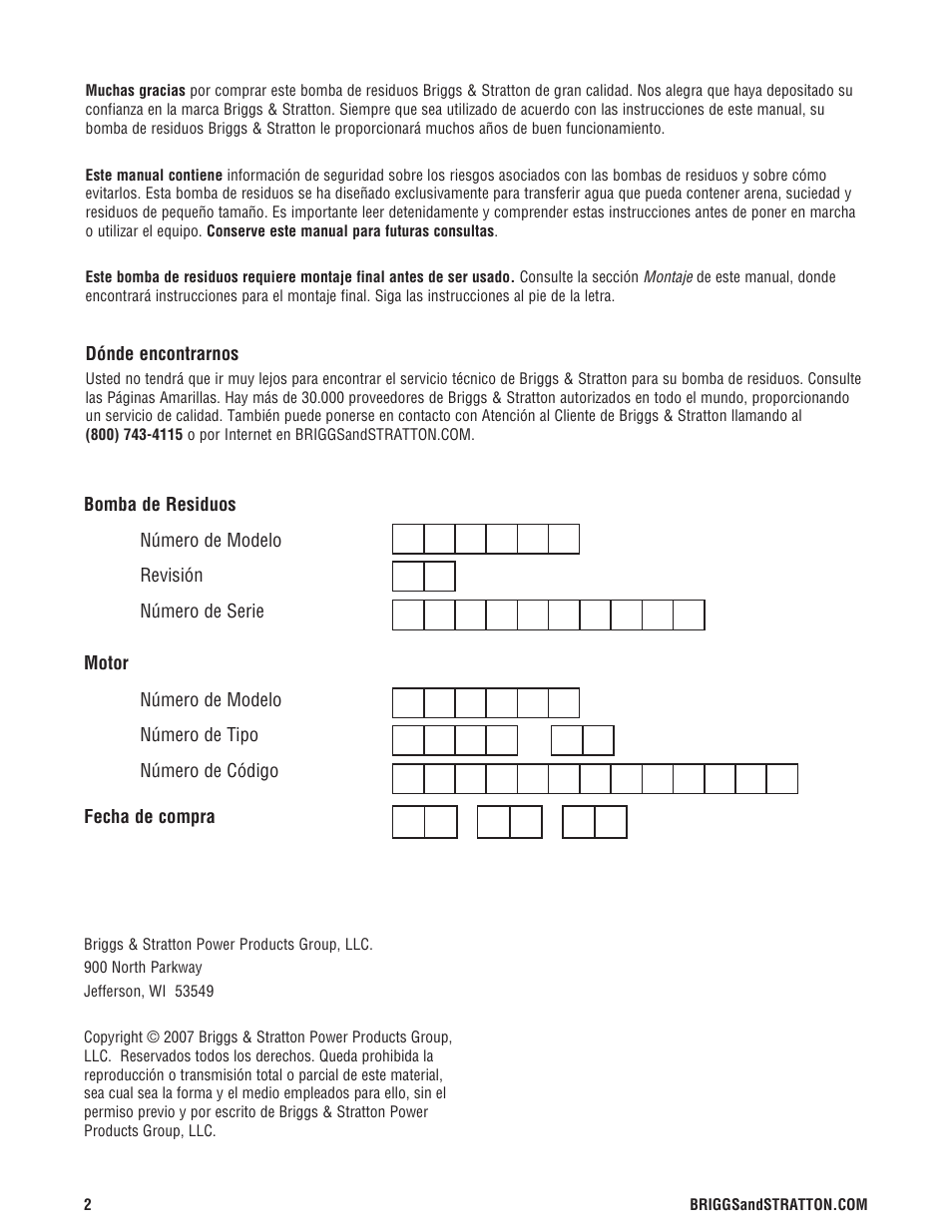 Briggs & Stratton 073017 User Manual | Page 26 / 72