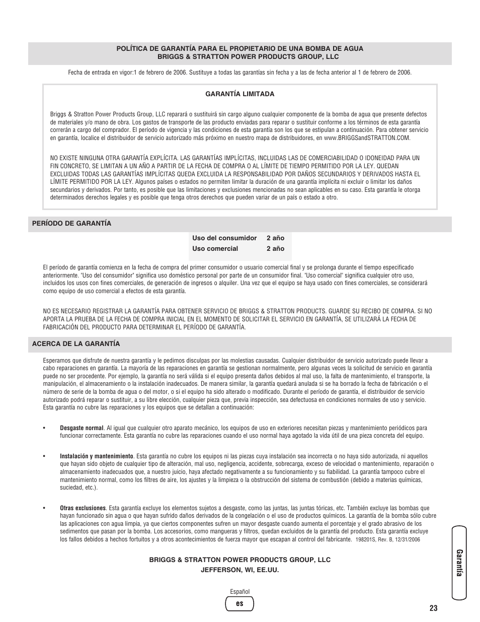 Briggs & Stratton 073017 User Manual | Page 47 / 72