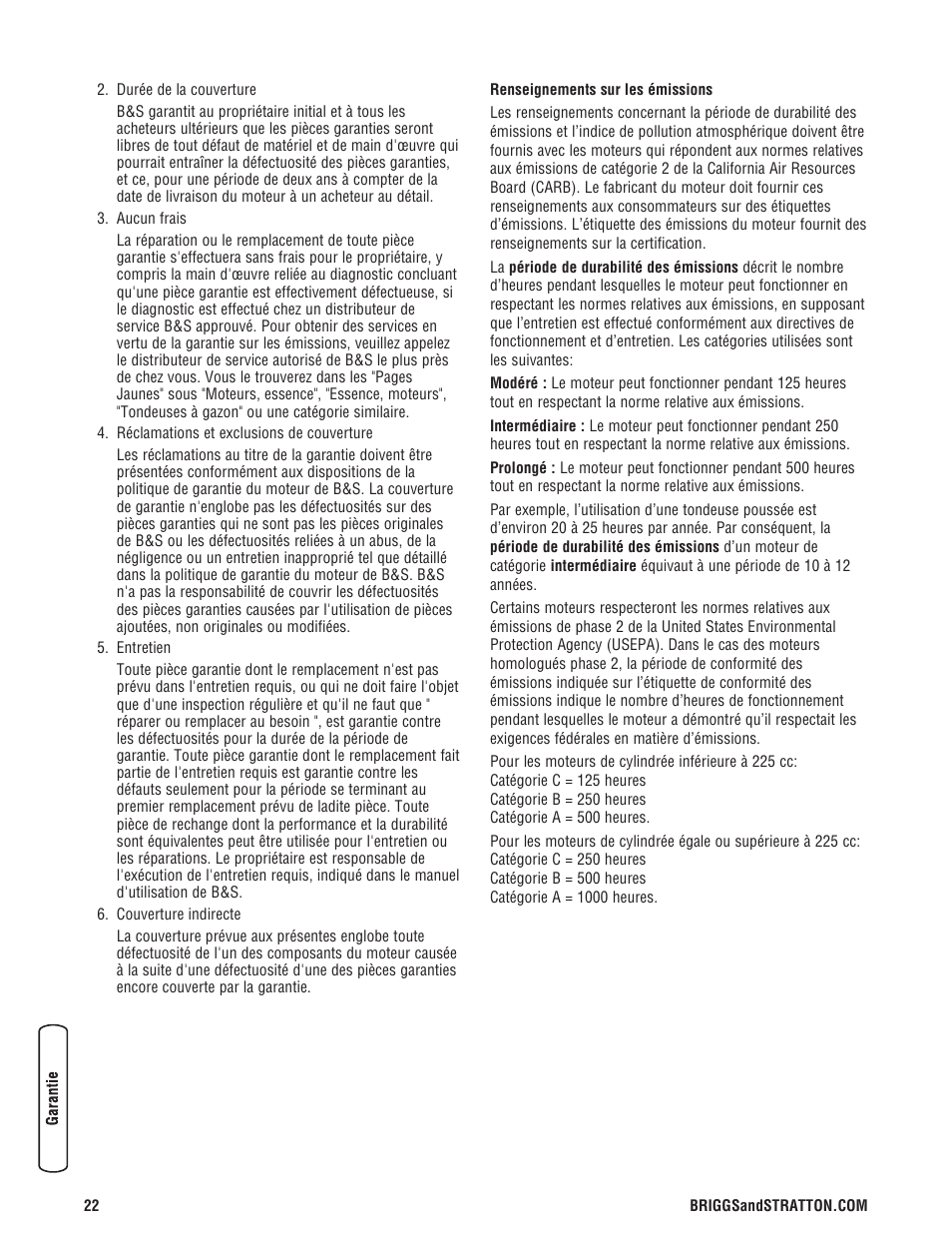 Briggs & Stratton 073017 User Manual | Page 70 / 72