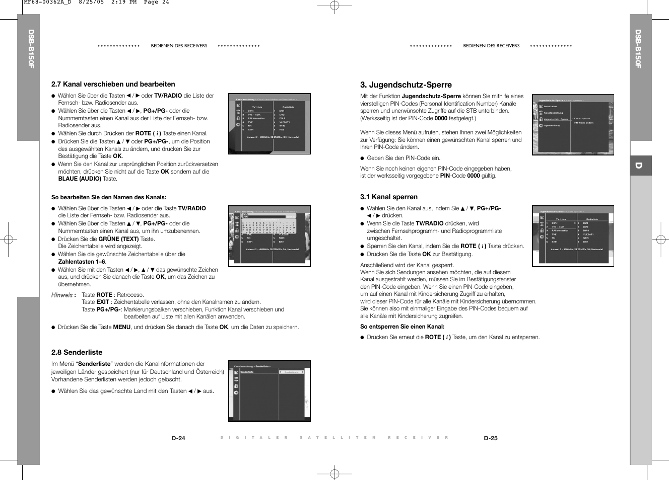 D3. jugendschutz-sperre | Samsung DSB-B150F User Manual | Page 16 / 110