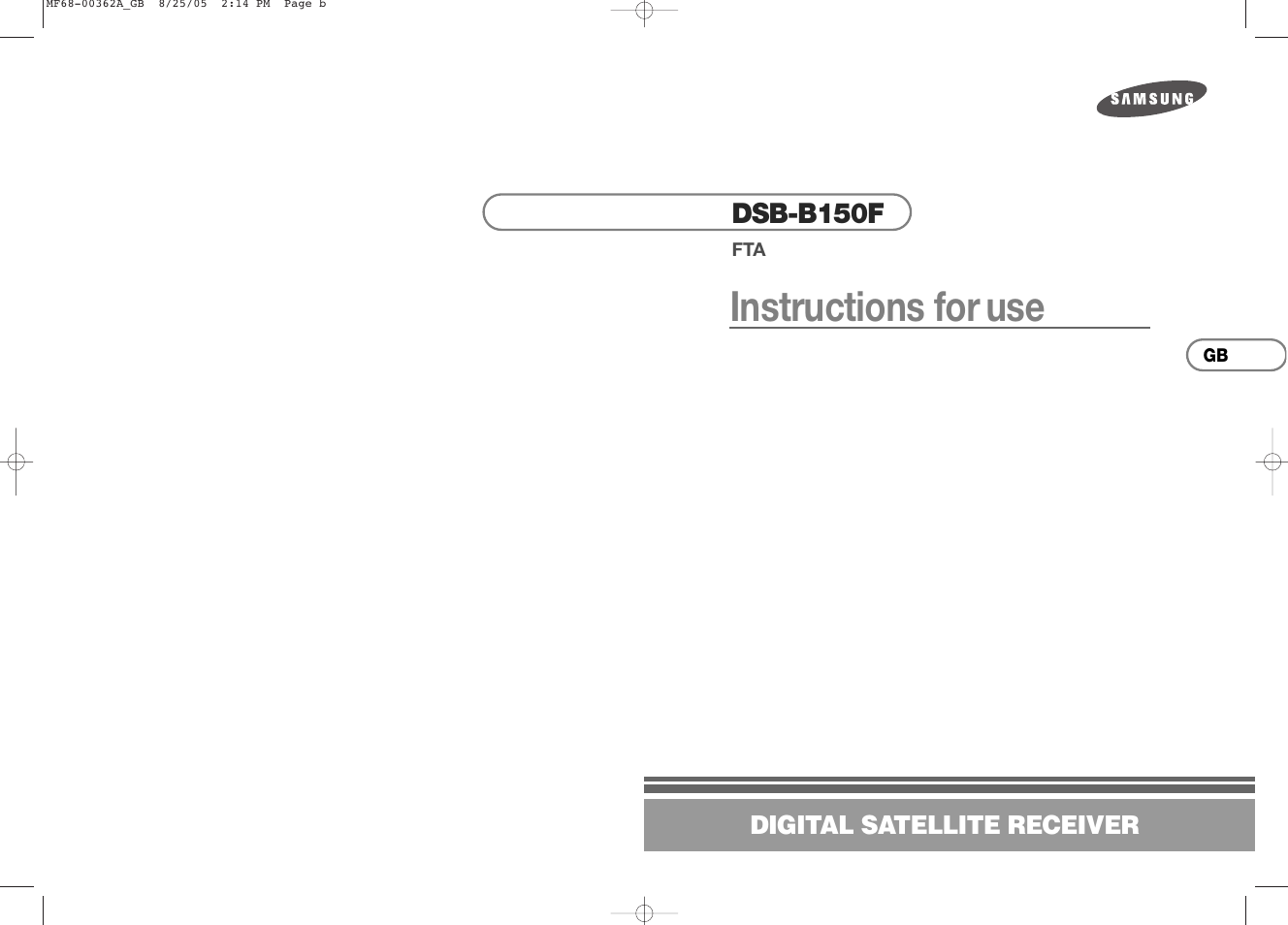 Instructions for use | Samsung DSB-B150F User Manual | Page 21 / 110