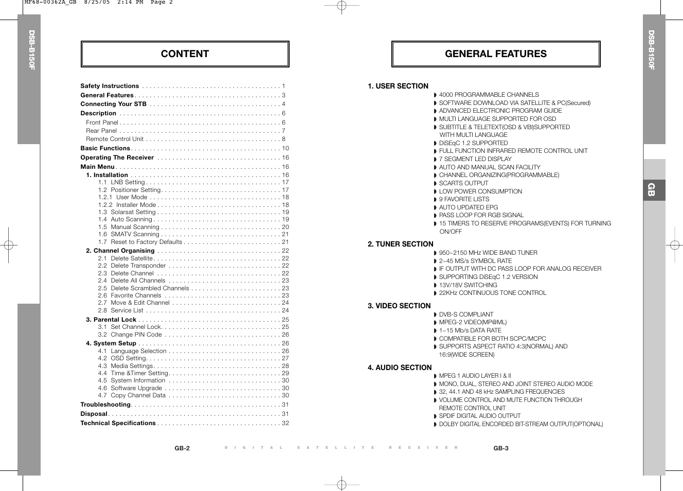 Content general features | Samsung DSB-B150F User Manual | Page 23 / 110