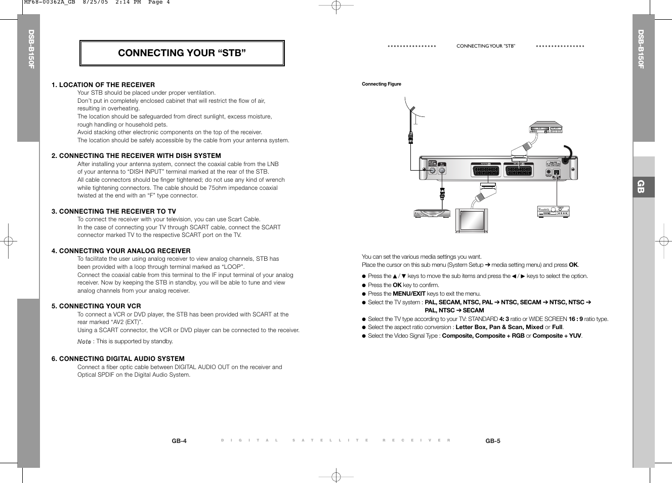 Connecting your “stb | Samsung DSB-B150F User Manual | Page 24 / 110
