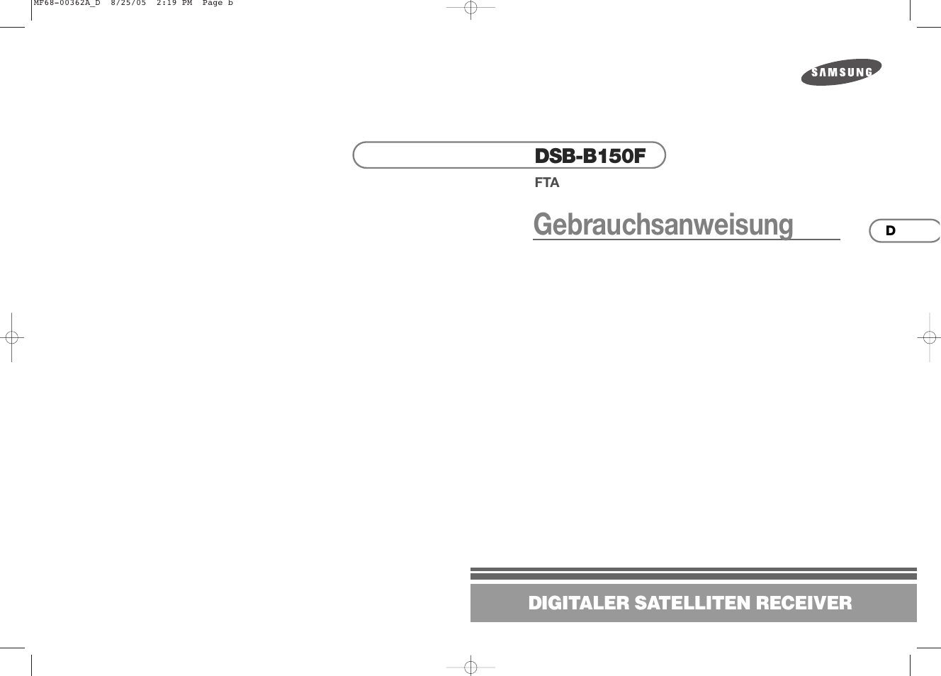 Gebrauchsanweisung | Samsung DSB-B150F User Manual | Page 3 / 110