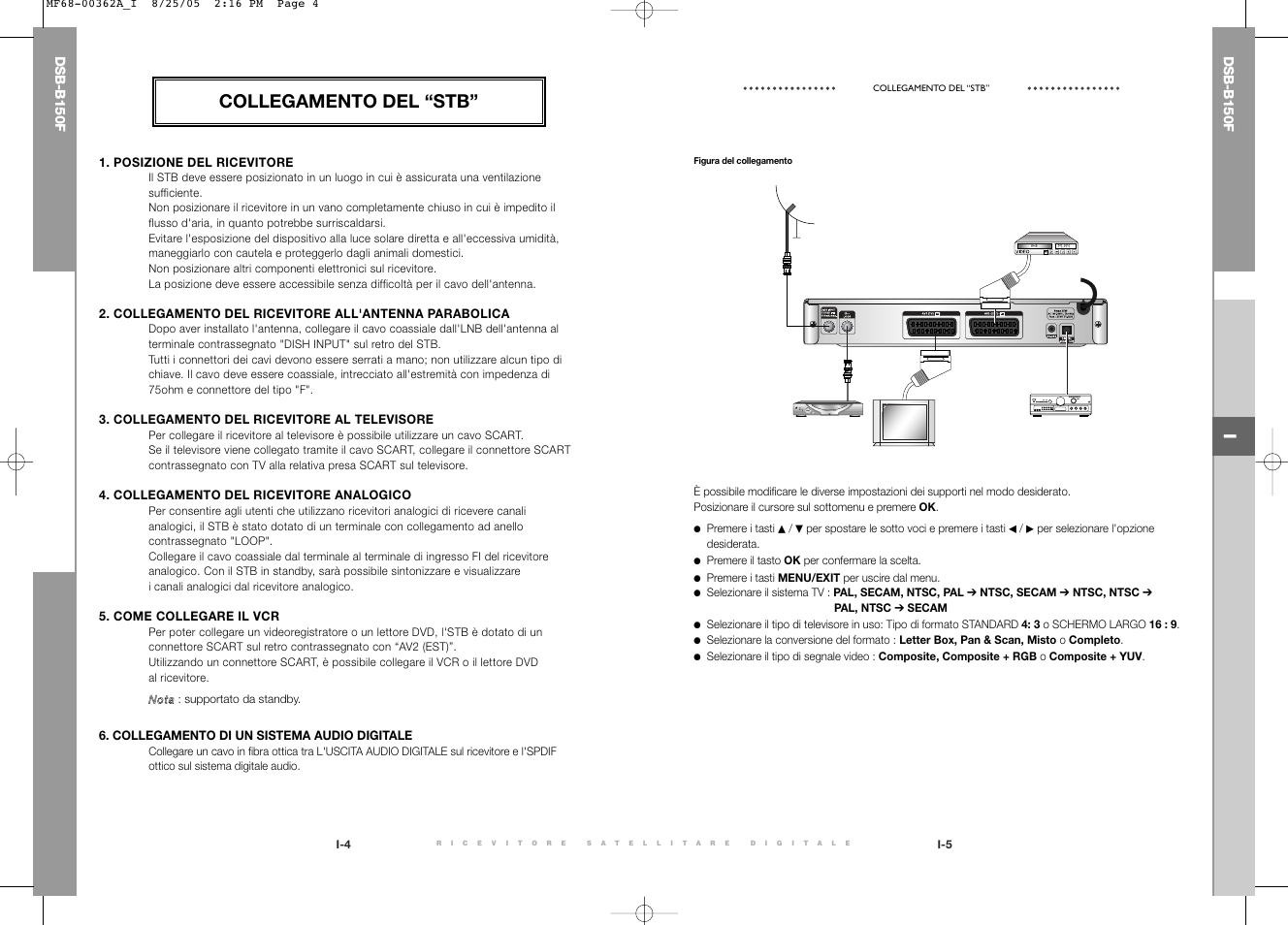 Collegamento del “stb | Samsung DSB-B150F User Manual | Page 60 / 110