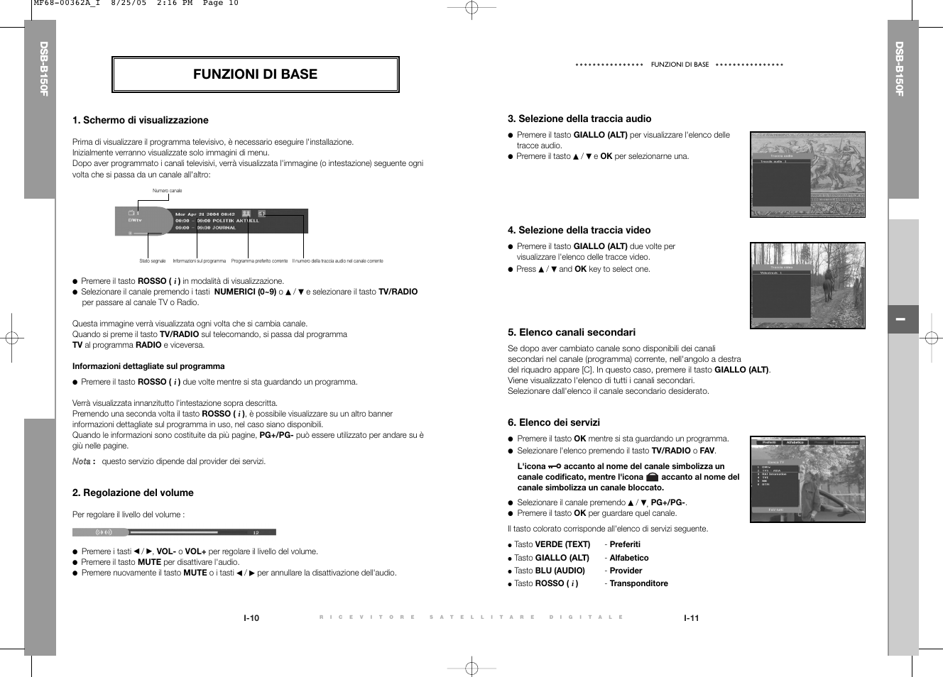 Funzioni di base | Samsung DSB-B150F User Manual | Page 63 / 110