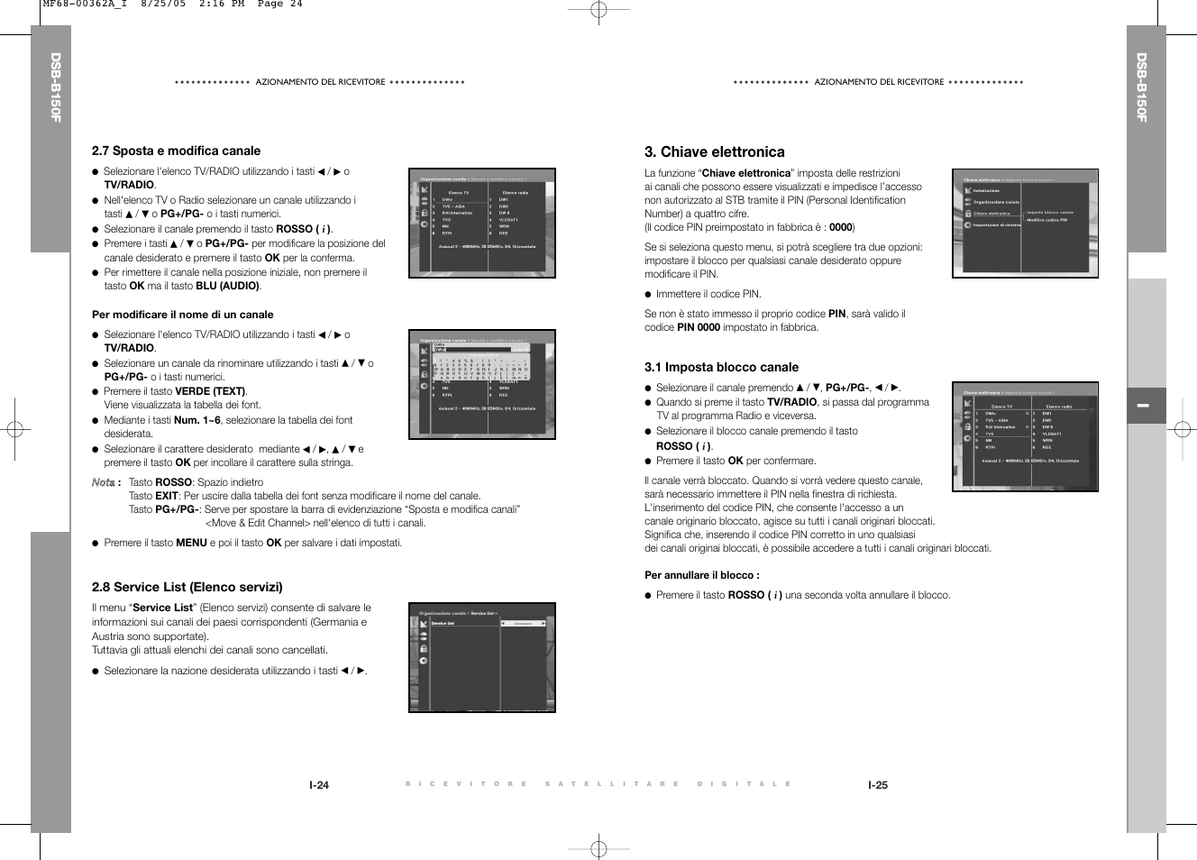 I3. chiave elettronica | Samsung DSB-B150F User Manual | Page 70 / 110