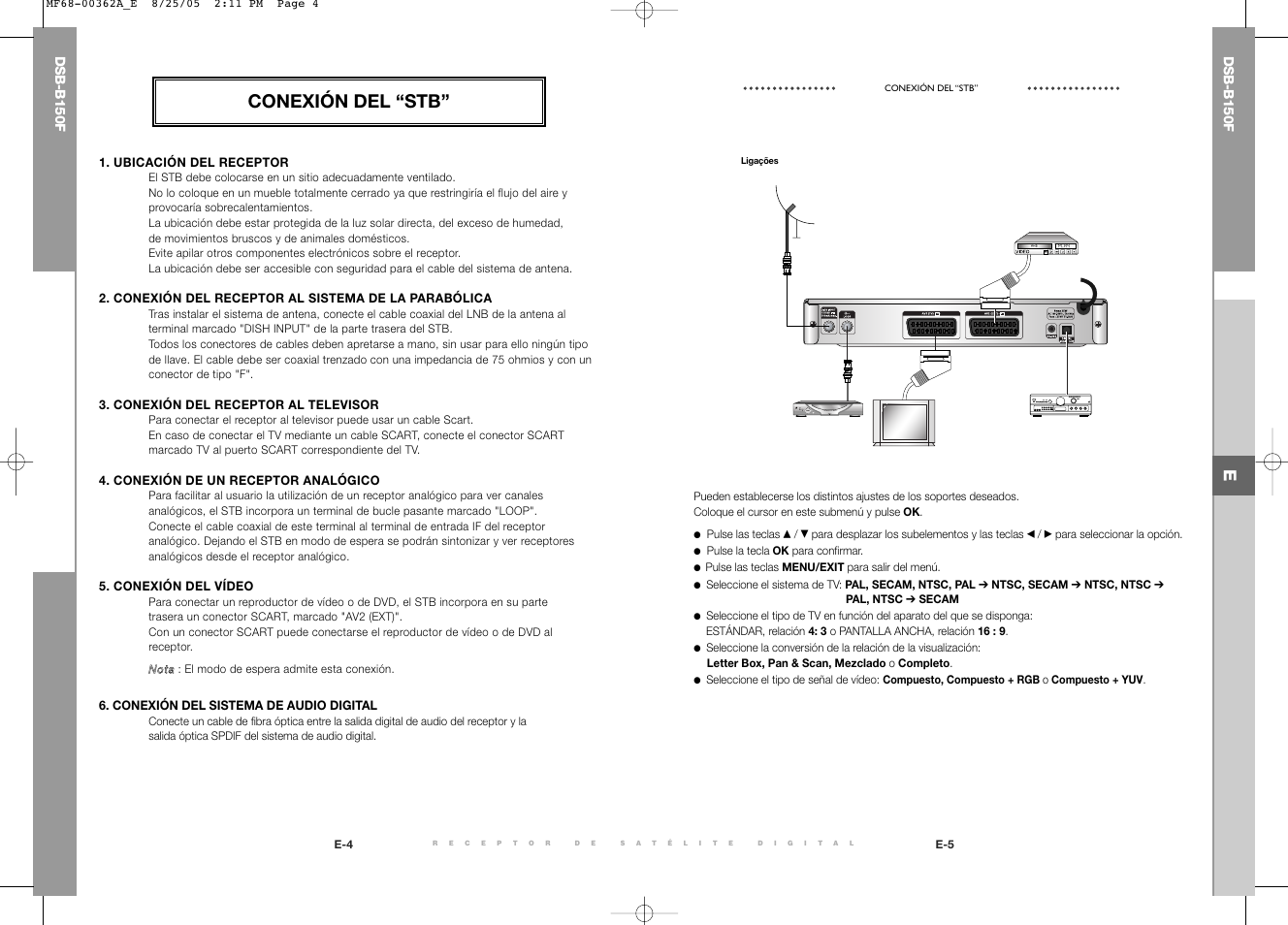 Conexión del “stb | Samsung DSB-B150F User Manual | Page 78 / 110