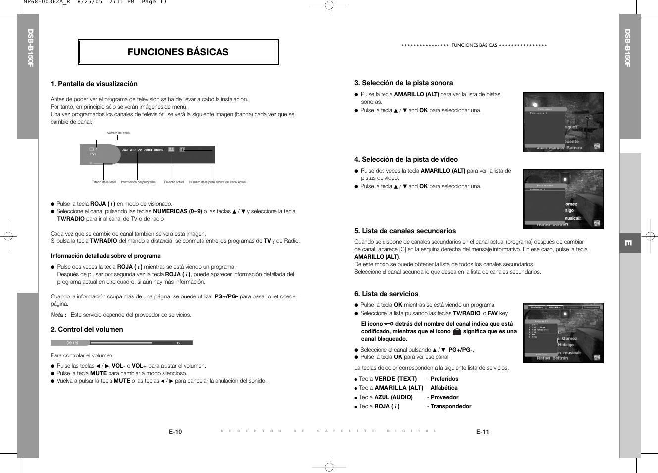 Funciones básicas | Samsung DSB-B150F User Manual | Page 81 / 110