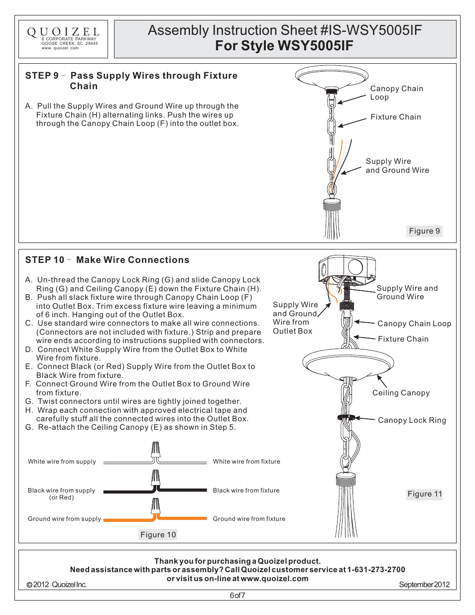 Quoizel WSY5005IF Wesley User Manual | Page 6 / 7