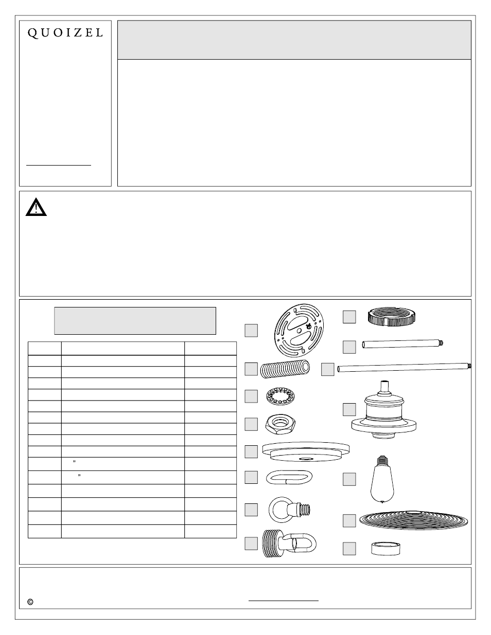 Quoizel ADM1512AN Admiral User Manual | 6 pages