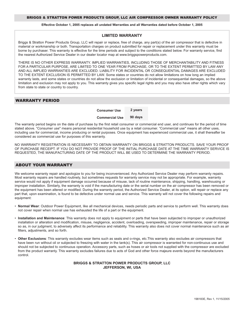 Briggs & Stratton 074000 User Manual | Page 19 / 56