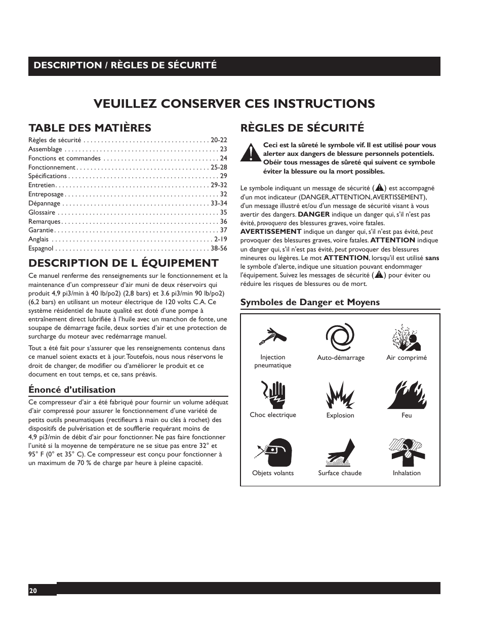 Briggs & Stratton 074000 User Manual | Page 20 / 56