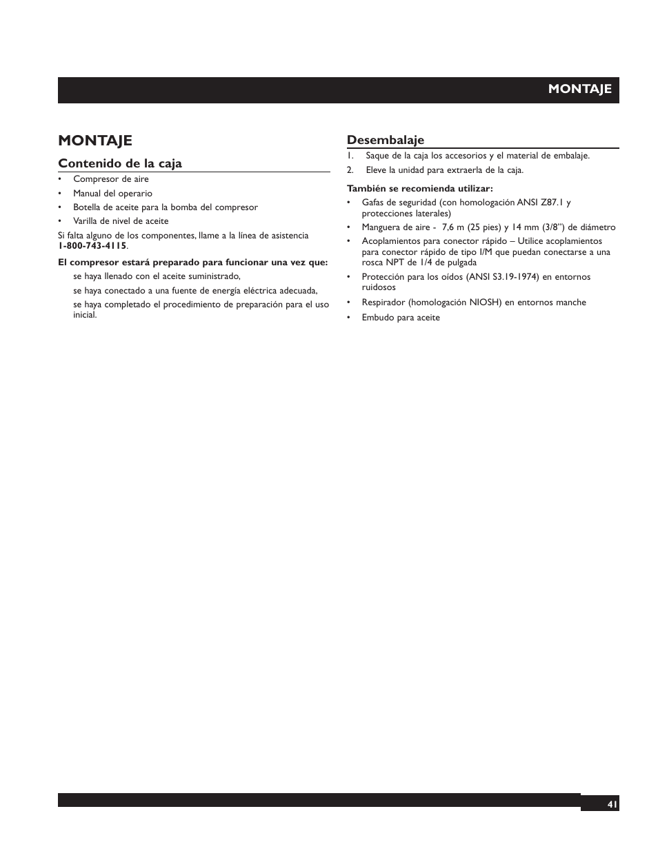 Briggs & Stratton 074000 User Manual | Page 41 / 56