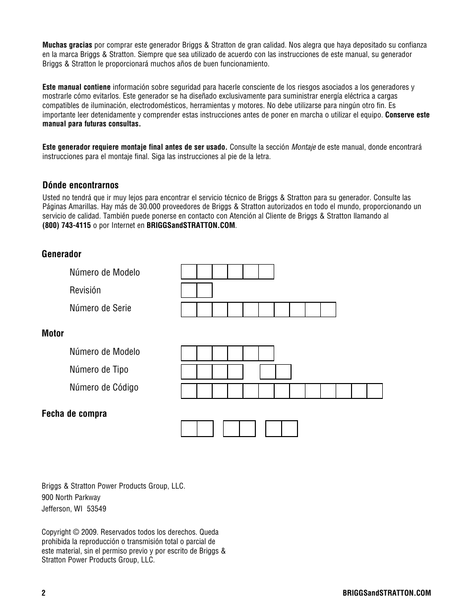 Briggs & Stratton 209443gs User Manual | Page 26 / 48