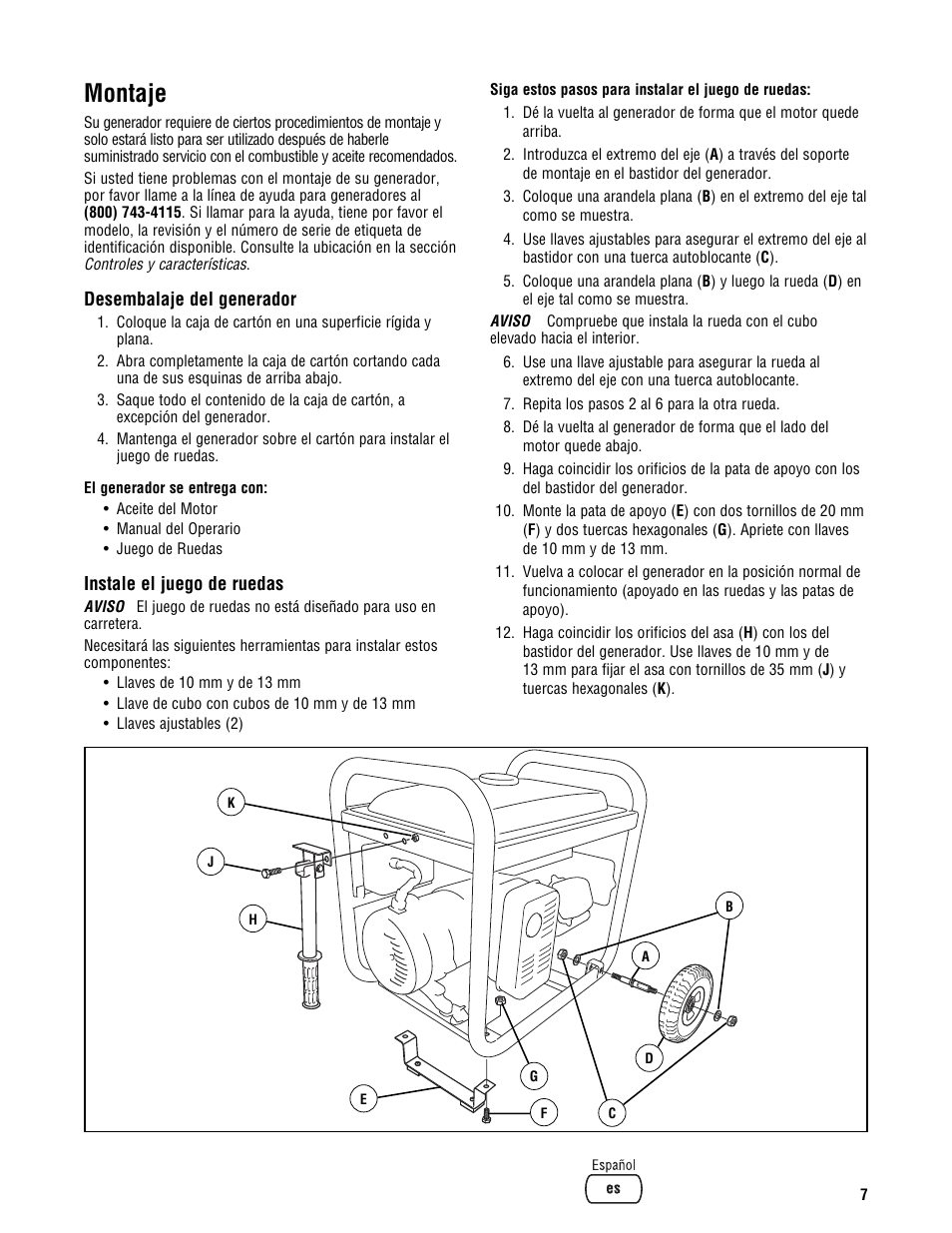Montaje | Briggs & Stratton 209443gs User Manual | Page 31 / 48