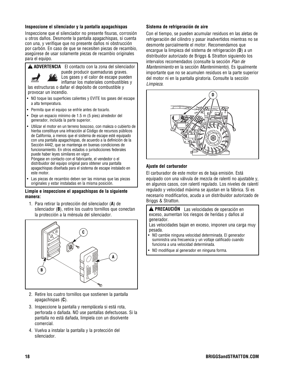 Briggs & Stratton 209443gs User Manual | Page 42 / 48