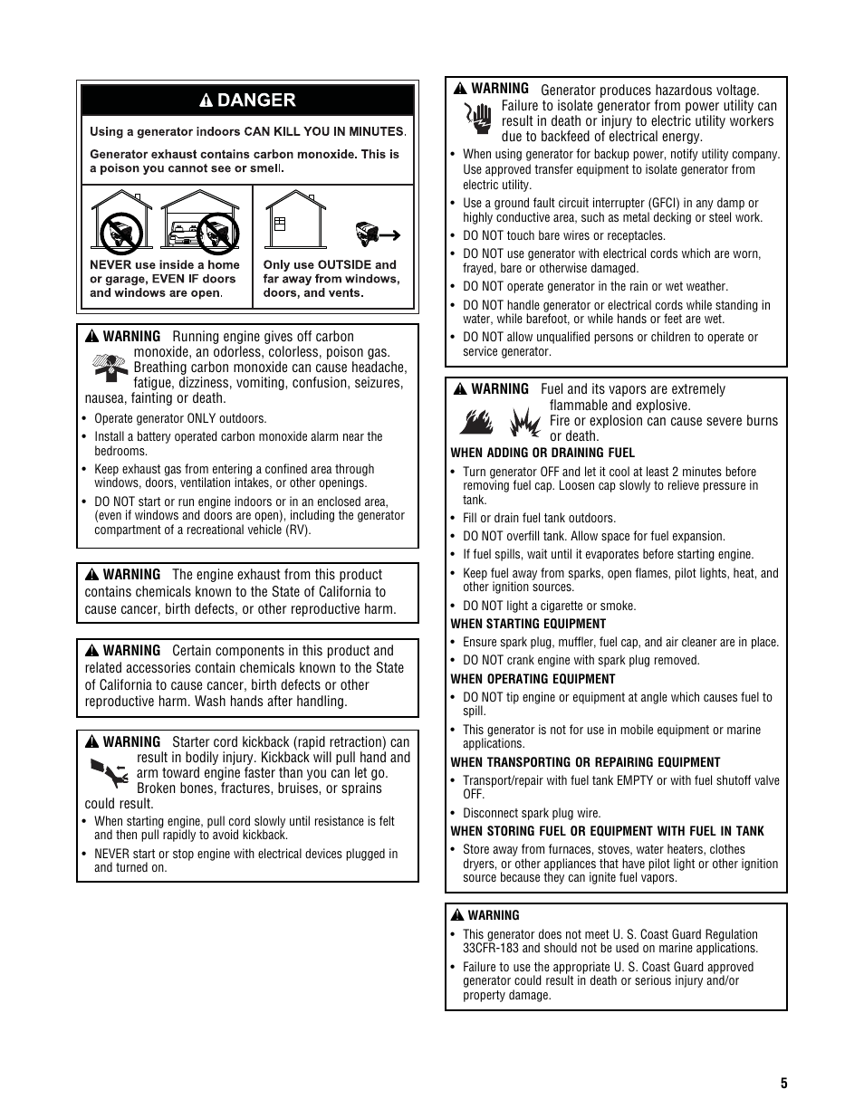 Briggs & Stratton 209443gs User Manual | Page 5 / 48