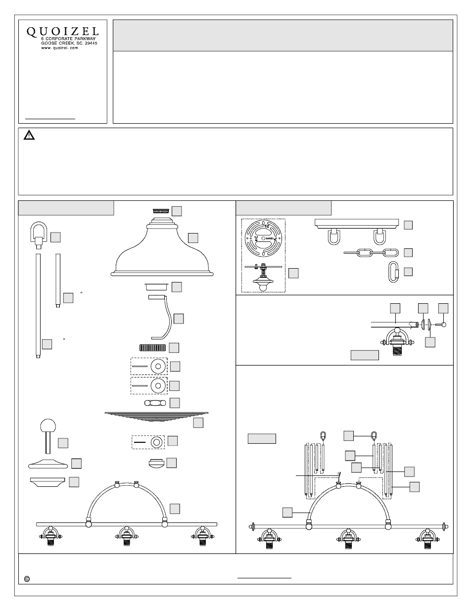 Quoizel ER353BN Emery User Manual | 3 pages