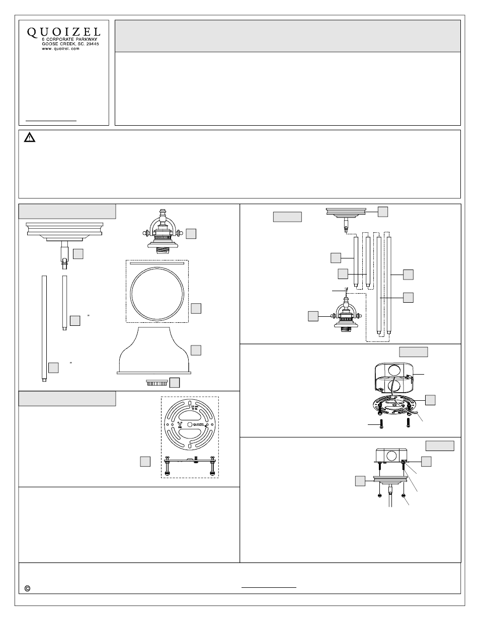 Quoizel GRT1508BN Grant User Manual | 2 pages