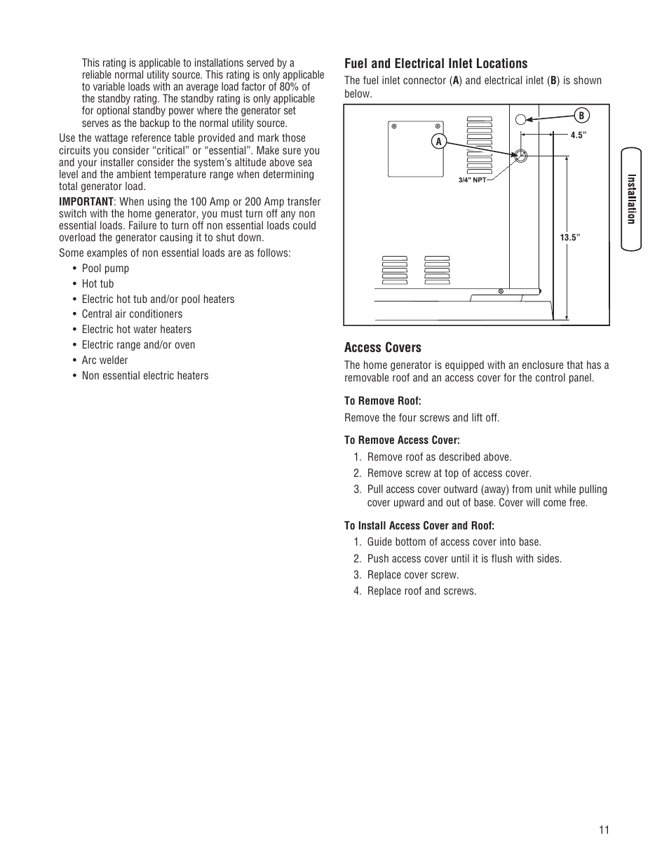 Briggs & Stratton 7000 WATT 206484GS User Manual | Page 11 / 92